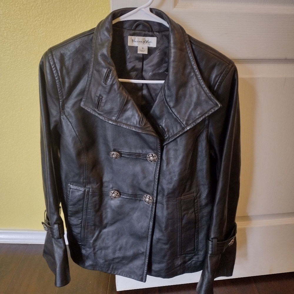 Leather Jacket - Preston &York - sz Small